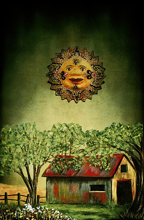Sun and Barn