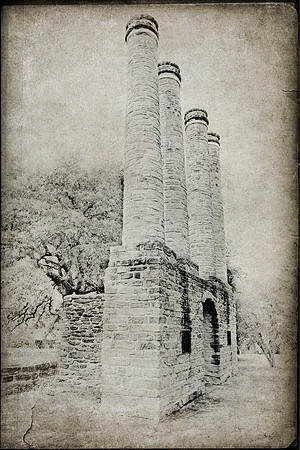 Old Baylor College Standing Columns