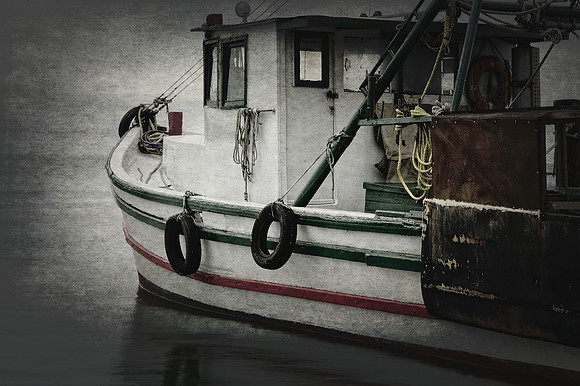 Rockport, Texas Shrimp Boat On Calm Water